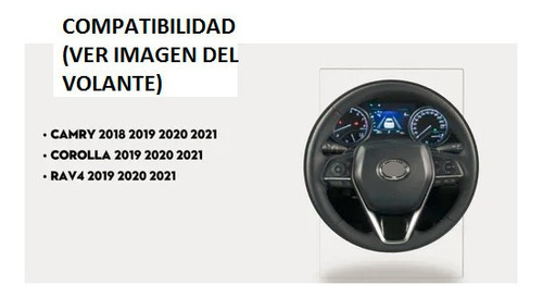 Moldura Volante Fibra Carbono P/ Toyota Corolla Rav4 2020-22 Foto 9