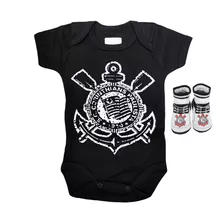 Kit Body Infantil Corinthians Bebê Original - 2x1