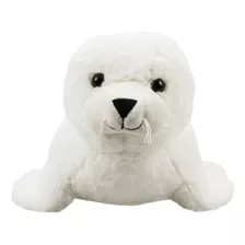 Foca Foquinha Pelúcia Branca Fofinha Pequena Presente 23 Cm Cor Branco