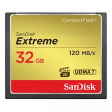 Cartão Memória Extreme Compact Flash 32gb 120mb/s Sandisk