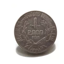 Moeda Republica Brasileira 1924 Prata 2000 Mil Reis 152-92