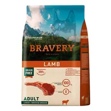 Alimento Bravery Super Premium Adult Dog Large/medium Breeds Para Perro Adulto De Raza Mediana Y Grande Sabor Cordero En Bolsa De 12kg