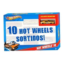 Kit Com 10 Carrinhos Hot Wheels Escala 1:64 Sortido Carros