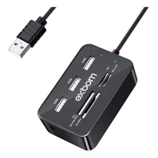 Hub Usb 3 Portas E Leitor De Cartão Microsd Ms Pro Duo M2 Sd