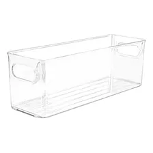 Recipiente Organizador Heladera Multiuso Acrilico 10x30cm Color Transparente