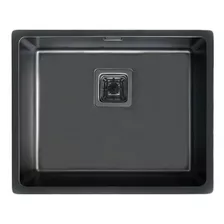 Cuba Inox All Black 50x40x20cm Square Sink - 50cm X 40cm - P Cor Preto