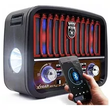 Caixa Som Retro Bluetooth Radio Am Fm Usb Sd Recarregavel