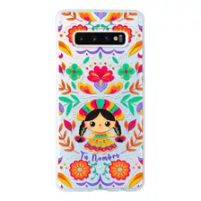 Funda Para Galaxy Diseño Mexicano Muñeca Lele Flores Nombre