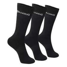 Tripack Calcetines Largos 35-39 Spalding Negro