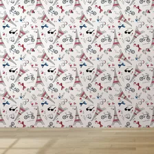 Papel De Parede Adesivo Quarto Torre Eiffel Paris Teen 1.5m