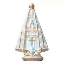 Imagem N Srª Aparecida Pérola Com Strass 50cm Cor Branca