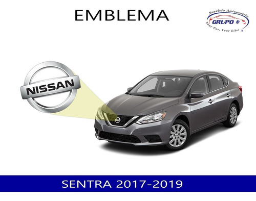 Sentra Emblema Logo Nissan Parrilla Modelos 2017 Al 2018 Foto 7