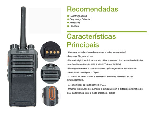 Radio Hyt Mod. Pd406, Uhf, Digital, Nuevo. Foto 4