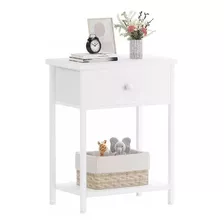 Mesa De Luz 1 Cajon Sommier Madera Dormitorio S Lcm Acabado Pintura Uv Color Blanco