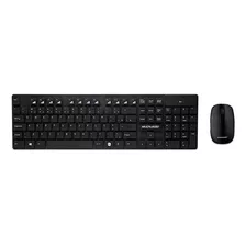 Kit Teclado E Mouse Sem Fio Multilaser 2.4ghz Usb Preto