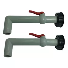 2x Adaptador De Água Válvula Do 1000l Ibc 60mm 1 Polegada