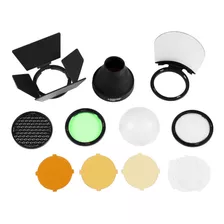 Kit Godox Ak-r1 Para Flash Cabeça Redonda Round Head V1, H