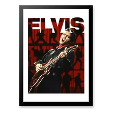 Quadro Decorativo Elvis Presley Arte Poster Moldurado 42x29