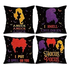  Capas De Almofada Anydesign Halloween Hocus Pocus 18 X 18 P