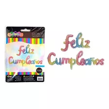 Kit Globo Feliz Cumpleaños Foil De Colores