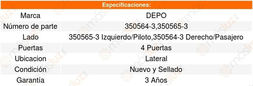 Set 2 Cuartos Depo Honda Civic 2016 Foto 3