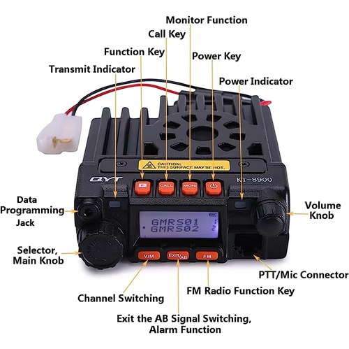 Qyt Kt-8900 20w Dual Band Mini Car Radio Transceptor Mvil,  Foto 2