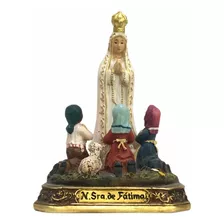 Imagem Nossa Senhora De Fatima Pastores Resina Importada 9cm
