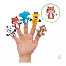 Dedoches Fantoche De Dedo Animais Miniaturas Bichinho 5peças