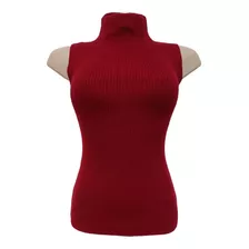 Blusa Garrafinha Canelada Moda Tricot Gola Alta Blogueirinha