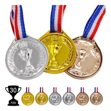 30 Pzs Medallas De Ganadores Plástico Para Niños Deportes