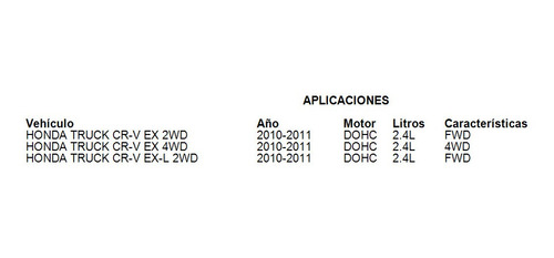 Filtro De Aire Honda Truck Cr-v Se 4wd 2011 2.4l Mfi 4wd Gas Foto 4