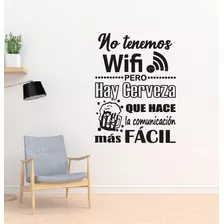 Vinilo Decorativo Frase No Tenemos Wifi Sticker 55x80cm 