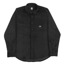 Camisa Dc Shoes Corduroy Veludo Cotelê Preto - Masculino