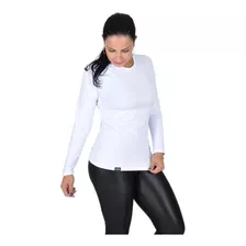 Camiseta Less Now Feminina Proteção Solar 50 Uva/uvb Branca 