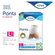 Combo Pañales Tena Pants Clasico Large X8 Pqts Talle Grande