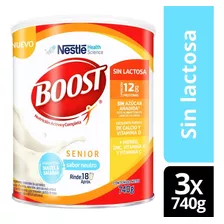 Alimento En Polvo Boost® Neutro Sin Lactosa 740g X3 Tarros