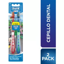 Cepillo De Dientes Infantil Oral-b Kids Mickey Mouse Suave Pack X 2 Unidades