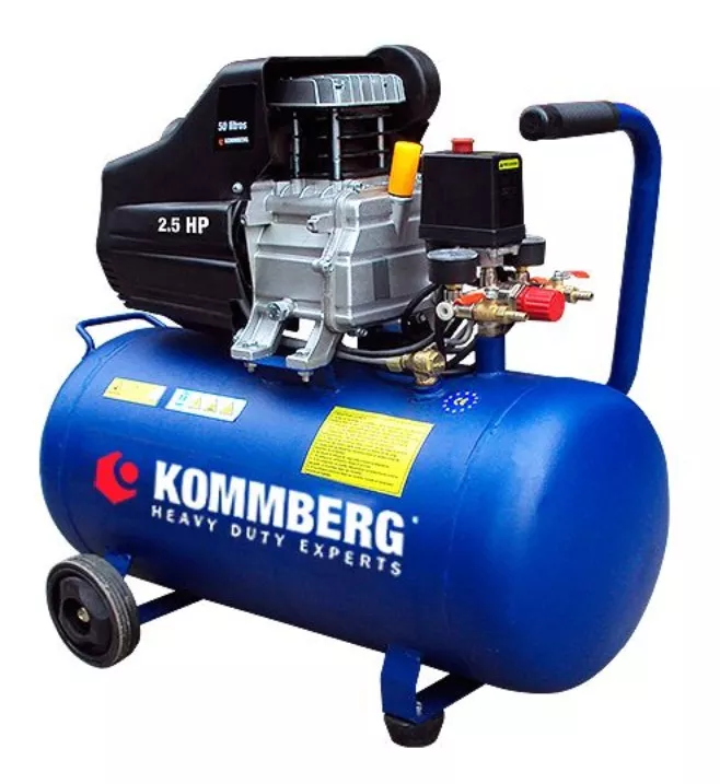 Compresor De Aire Eléctrico Portátil Kommberg Kb-d2550 Monofásico Azul 220v 50hz