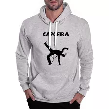 Moletom Estampado Masculino Capoeira Canguru Blusa De Frio