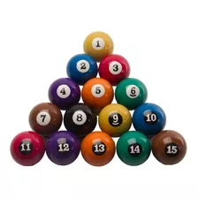 Bolas Numeradas 50 Mm Bilhar Sinuca Snooker Pebolim Totó