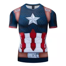 Polera Compresión Capitán América Avengers Vengadores Regalo