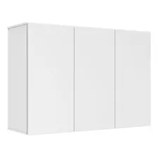 Armário Aéreo 03 Portas Branco Ej Móveis