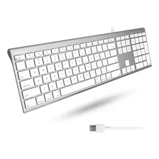 Teclado De Computadora Con Cable Usb Ultradelgado, Teclad