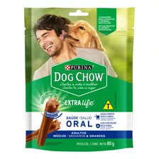 Petisco Para Cães Adultos Raças Médias E Grandes Purina Dog Chow Saúde Oral Pouch 80g 3 Unidades