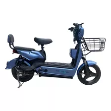 Moto Bicicleta Electrica Scooter Bicimoto 450w Azul