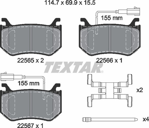 Balatas Traseras Textar Alfa Romeo Giulia 2015 2016 2017  Foto 6