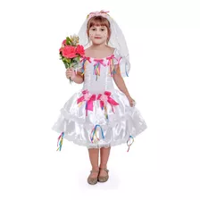 Vestido Junino Infantil Noivinha