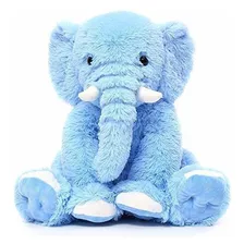 Maogolan Elefante Azul De Peluche De Felpa Suave Elefante De