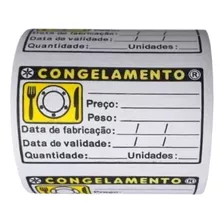 Etiqueta Adesiva Para Congelados C/250unid Cor Branco