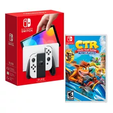 Consola Nintendo Switch Oled Blanco + Crash Team Racing